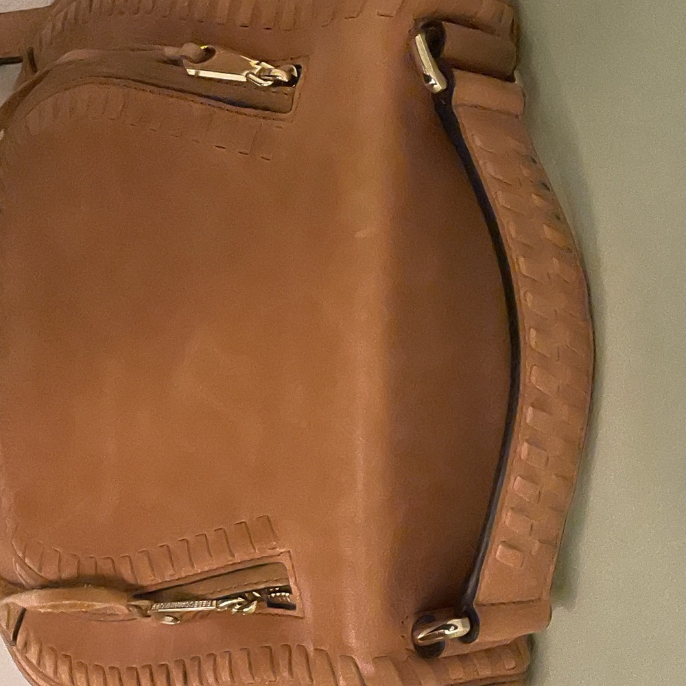 Rebecca Minkoff Tan Leather Crossbody Bag with Whipstitching - Picture 2 of 5